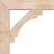 Ekena Millwork Merced Block Smooth Bracket w/ Offset Brace, Douglas Fir, 7 1/2"W x 32"D x 32"H BKT0806X32X32MRC05SDF - alternate 2